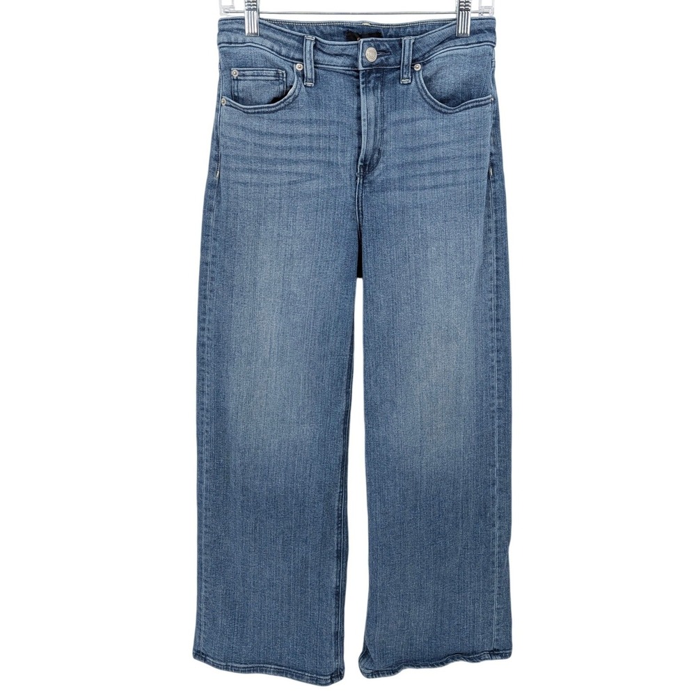 Quince Wide Leg Jeans Womens 28 Blue Organic Cotton High Rise Stretch Denim